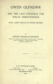 Front cover of Owen Glyndwr and the last struggle for Welsh independence by A. G. Bradley