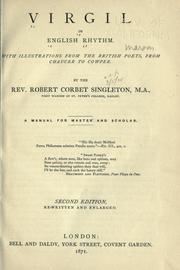 Front cover of Virgil in English rhythm by Publius Vergilius Maro