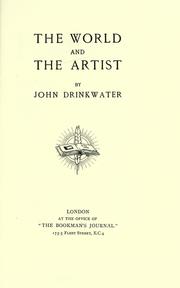 Front cover of The world and the artist by Drinkwater, John