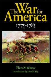 Cover of The war for America, 1775-1783 by Piers Mackesy