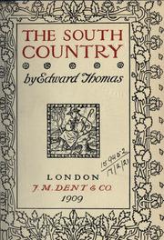 Front cover of The south country by Edward Thomas