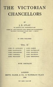 Front cover of The Victorian Chancellors by J. B. Atlay