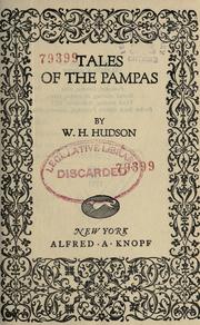 Cover of Tales of the Pampas by W. H. Hudson