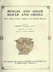 Front cover of Bengal and Assam, Behar and Orissa by Somerset Playne