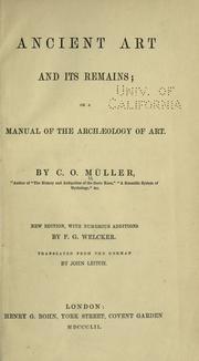 Front cover of Handbuch der Archäologie der Kunst by Karl Otfried Müller