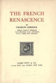 Front cover of The French renascence by Charles Sarolea