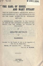 Front cover of The Earl of Essex and Mary Stuart by Adolphe Rietmann
