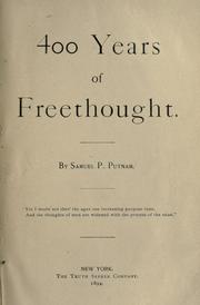 Front cover of 400 years of freethought by Samuel Porter Putnam