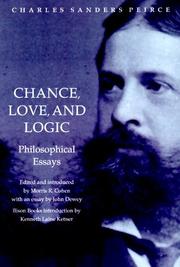 Front cover of Chance, Love, and Logic by Charles Sanders Peirce