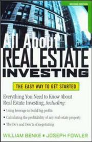 Cover of All about real estate investing by William Benke