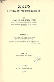 Cover of Zeus by Arthur Bernard Cook