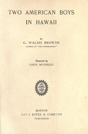 Cover of Two American boys in Hawaii by George Waldo Browne
