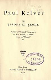 Cover of Paul Kelver by Jerome Klapka Jérôme