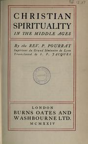 Front cover of Spiritualité chrétienne by P. Pourrat