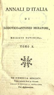 Front cover of Annali d'Italia by Lodovico Antonio Muratori