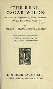 Front cover of The real Oscar Wilde by Sherard, Robert Harborough