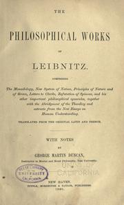 Cover of The philosophical works of Leibnitz .. by Gottfried Wilhelm Leibniz
