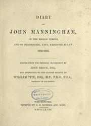 Front cover of Diary of John Manningham, of the Middle Temple, and of Bradbourne, Kent, barrister-at-law, 1602-1603 by John Manningham