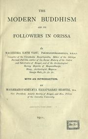 Front cover of The modern Buddhism and its followers in Orissa by Nagendranath Vasu