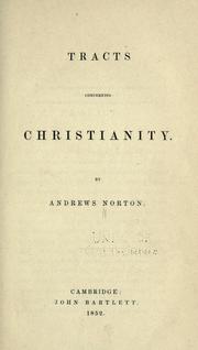 Front cover of Tracts concerning Christianity by Andrews Norton