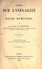 Cover of Essai sur l'inégalité des races humaines by Arthur, comte de Gobineau