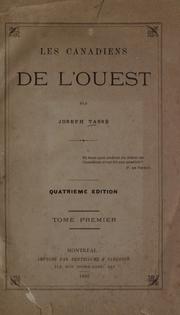 Cover of Les Canadiens de l'Ouest by Joseph Tassé