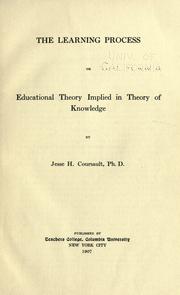 Cover of The learning process by Jesse Harliaman Coursault