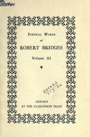 Front cover of Poetical works of Robert Bridges by Robert Seymour Bridges