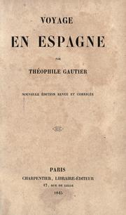 Cover of Voyage en Espagne by Théophile Gautier
