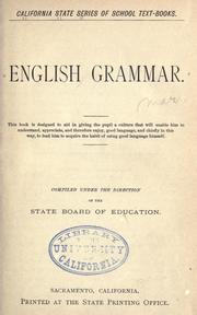 Cover of ... English grammar .. by California. State Board of Education.