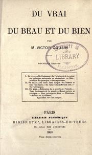 Cover of Du vrai by Cousin, Victor