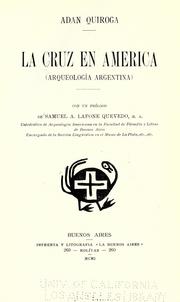 Front cover of La cruz en América by Adán Quiroga