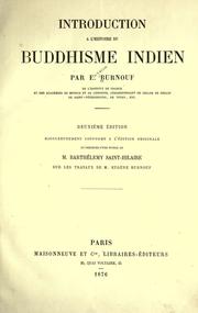 Cover of Introduction à l'histoire du buddhisme indien by Eugène Burnouf