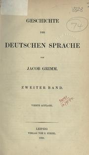 Front cover of Geschichte der deutschen Sprache by Gebrüder Grimm [Brothers Grimm]