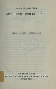 Front cover of Geschichte des Hellenismus by Johann Gustav Bernhard Droysen
