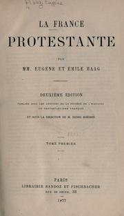 Cover of La France protestante by Eugène Haag