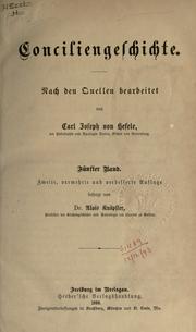 Cover of Conciliengeschichte by Karl Joseph von Hefele