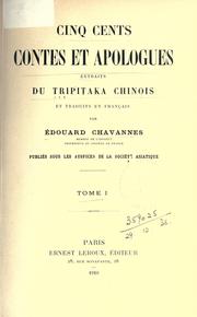 Cover of Cinq cents contes et apologues by Édouard Chavannes