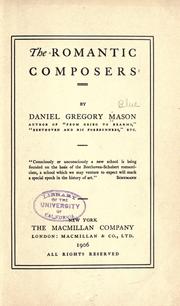 Cover of The romantic composers by Daniel Gregory Mason