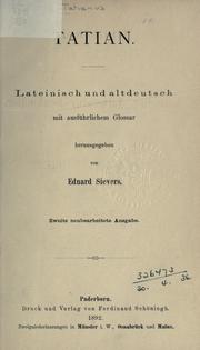 Cover of Tatian by Tatian