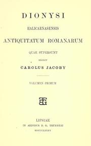 Cover of Dionysi Halicarnasensis Antiquitatum romanarum quae supersunt by Dionysius of Halicarnassus