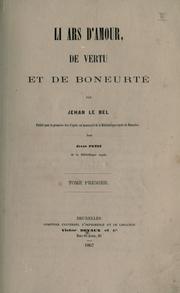 Cover of Li ars d'amour, de vertu et de boneurté by Unknown