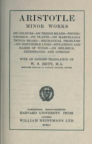 Cover of Minor works by Aristotle