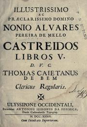 Front cover of Illustrissimo ac praeclarissimo domino Nonio Alvares Pereira de Mello Castreidos libros V by Thomas Caetano de Bem