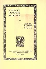 Cover of Twelve Japanese painters by Arthur Davison Ficke
