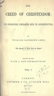 Front cover of The creed of Christendom by William R. Greg