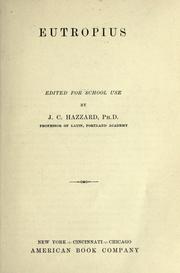Cover of Eutropius by Eutropius