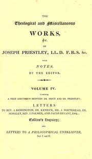 Front cover of The theological and miscellaneous works of Joseph Priestley by Joseph Priestley