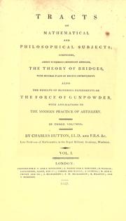 Front cover of Tracts on mathematical and philosophical subjects by Charles Hutton