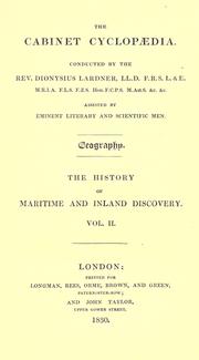 Front cover of The history of maritime and inland discovery by William Desborough Cooley